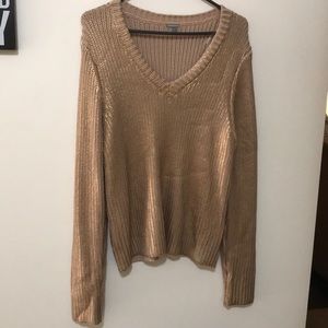 !FINAL! Charlotte Russe Gold Semi-Crop Sweater